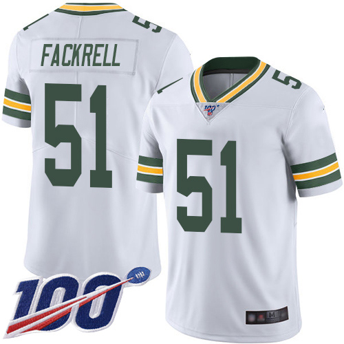 Green Bay Packers Limited White Men #51 Fackrell Kyler Road Jersey Nike NFL 100th Season Vapor Untouchable->youth nfl jersey->Youth Jersey